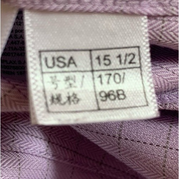Brooks Brothers Regent Button Up Shirt Mens  15.5 4/5 non Iron Purple Box‎ - Picture 7 of 8
